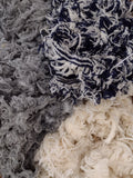 Wool Selvedge: 10lb, Blue & Cream, Gray, Cream #0123