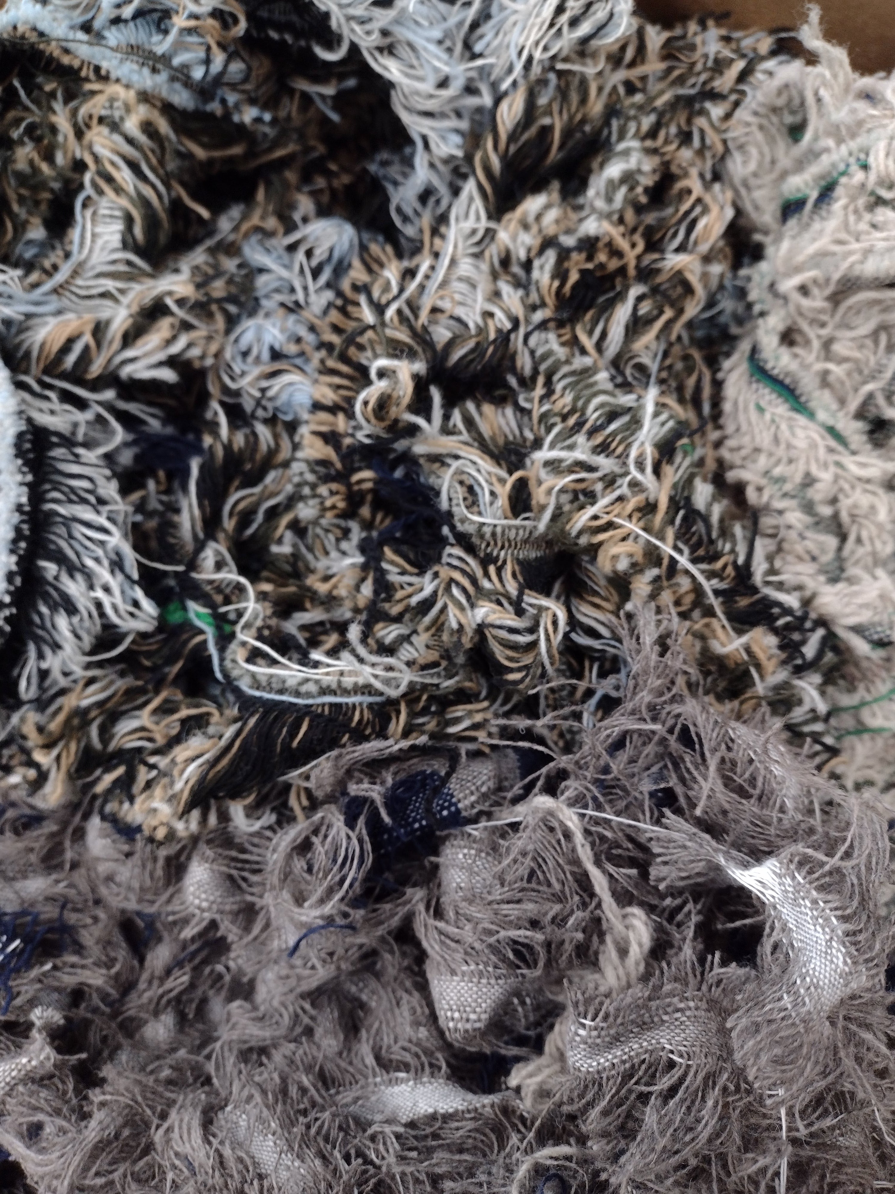 Wool Selvedge: 10lb,Tan, Gray, Blue, Light Blue Black  #0124