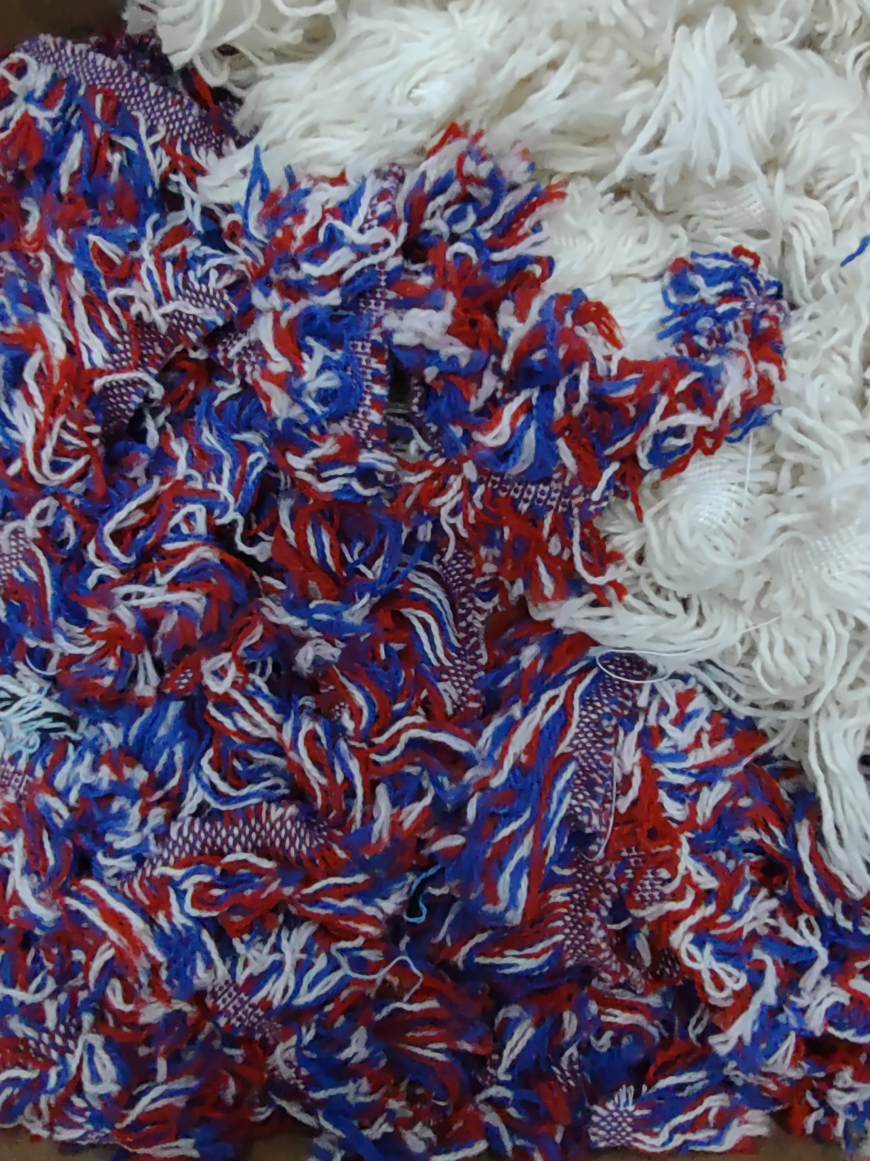 Wool Selvedge: 10lb, Red, White & Blue, + Small amount of White #142B
