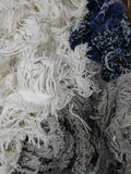 Wool Selvedge: 10lb, Navy and Lt Blue mix, + White + Natural Tan #145