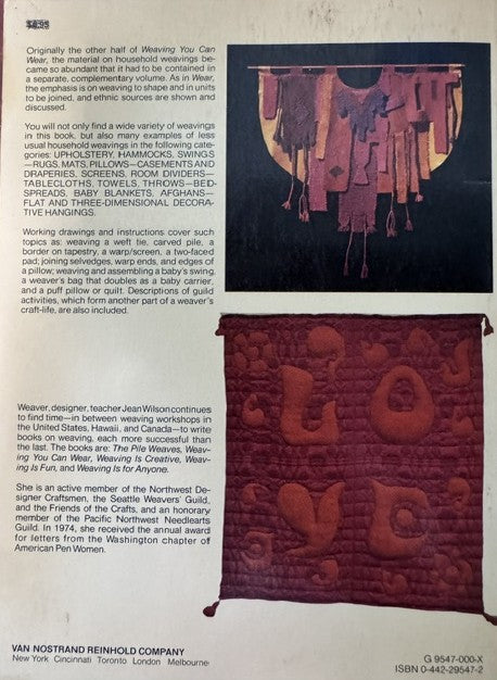 Weaving You Can Use by Jean Wislon