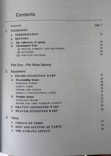 The Techniques of Sprang by Peter Collinwood (used)