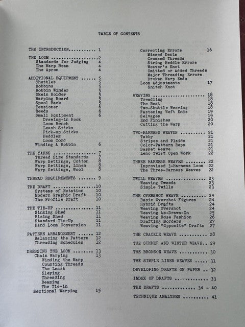 Handweavaer's Instruction Manual by Harriet C Douglas