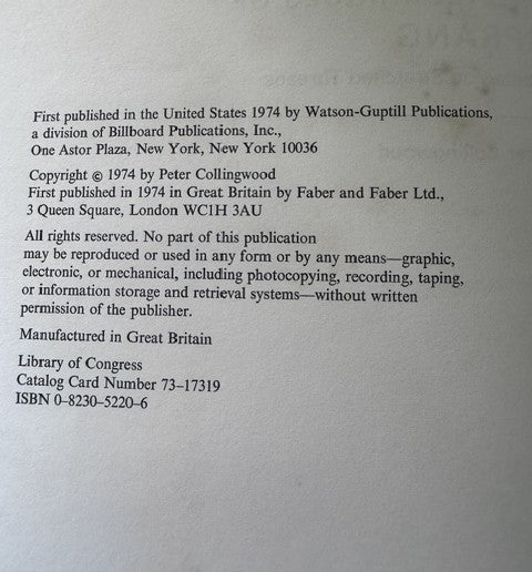The Techniques of Sprang by Peter Collinwood (used)