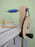 Handcrafted Maple Bobbin Winder for Weaving Bobbins