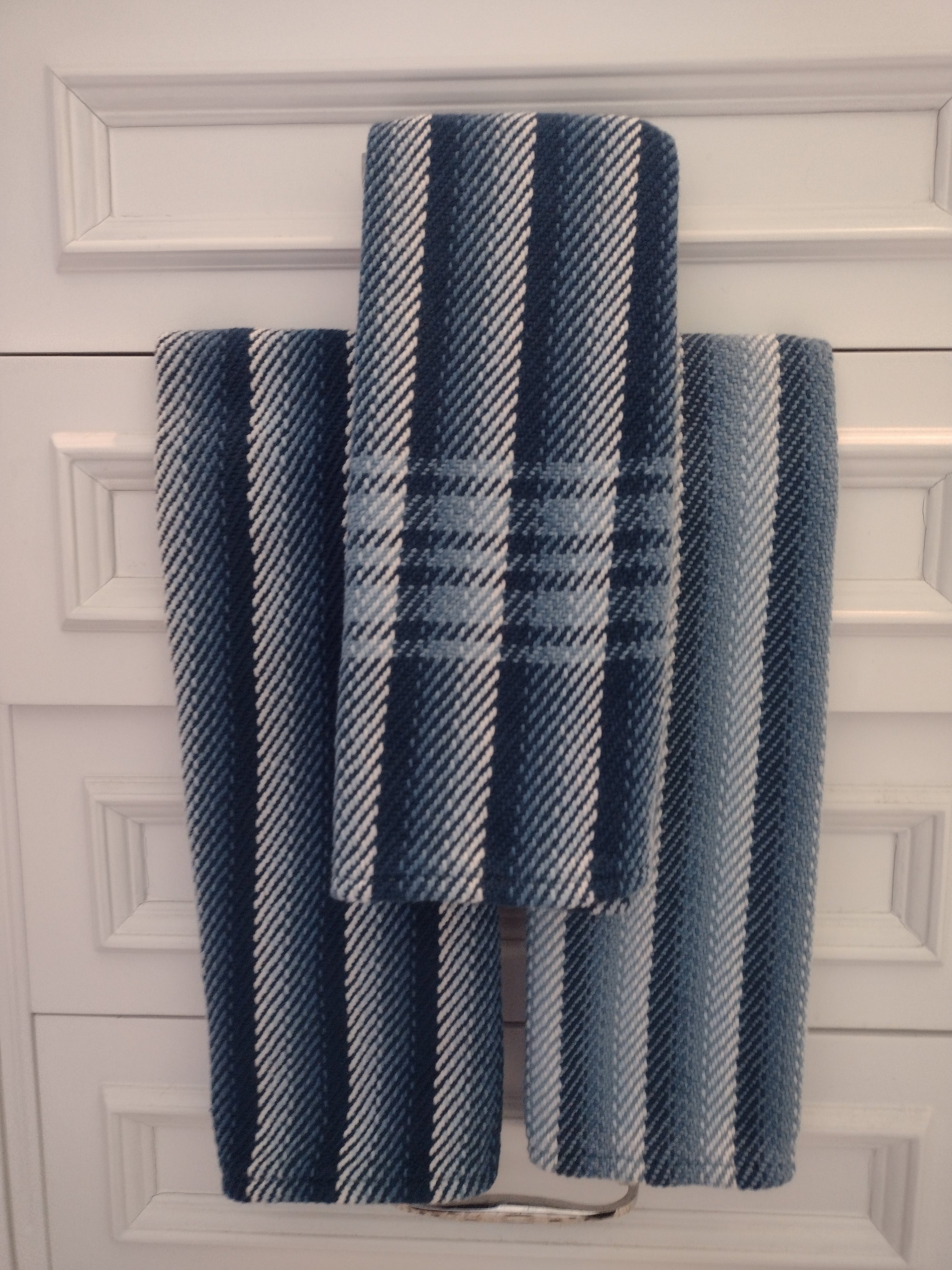 Denim Blues Handwoven Towels