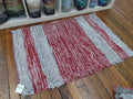 Red and Silver Striped Rug 26x40inchs, #2790