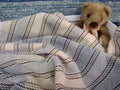 Creamy Yellow, Muted Blue & Light Sage, Cotton Baby Blanket, Lap Blanket #0082