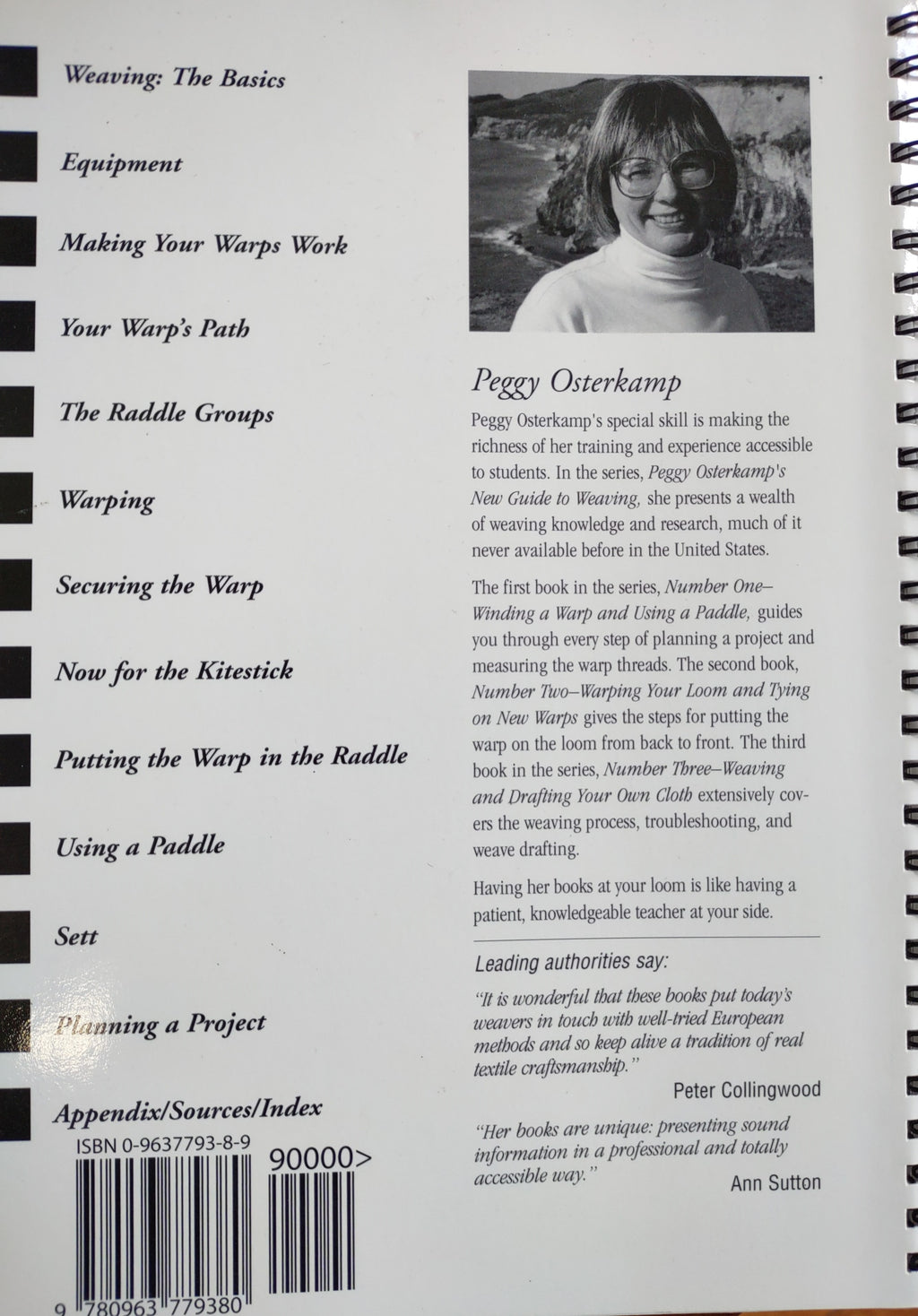 Winding a Warp & Using a Padle by Peggy Osterkamp -- Like New --