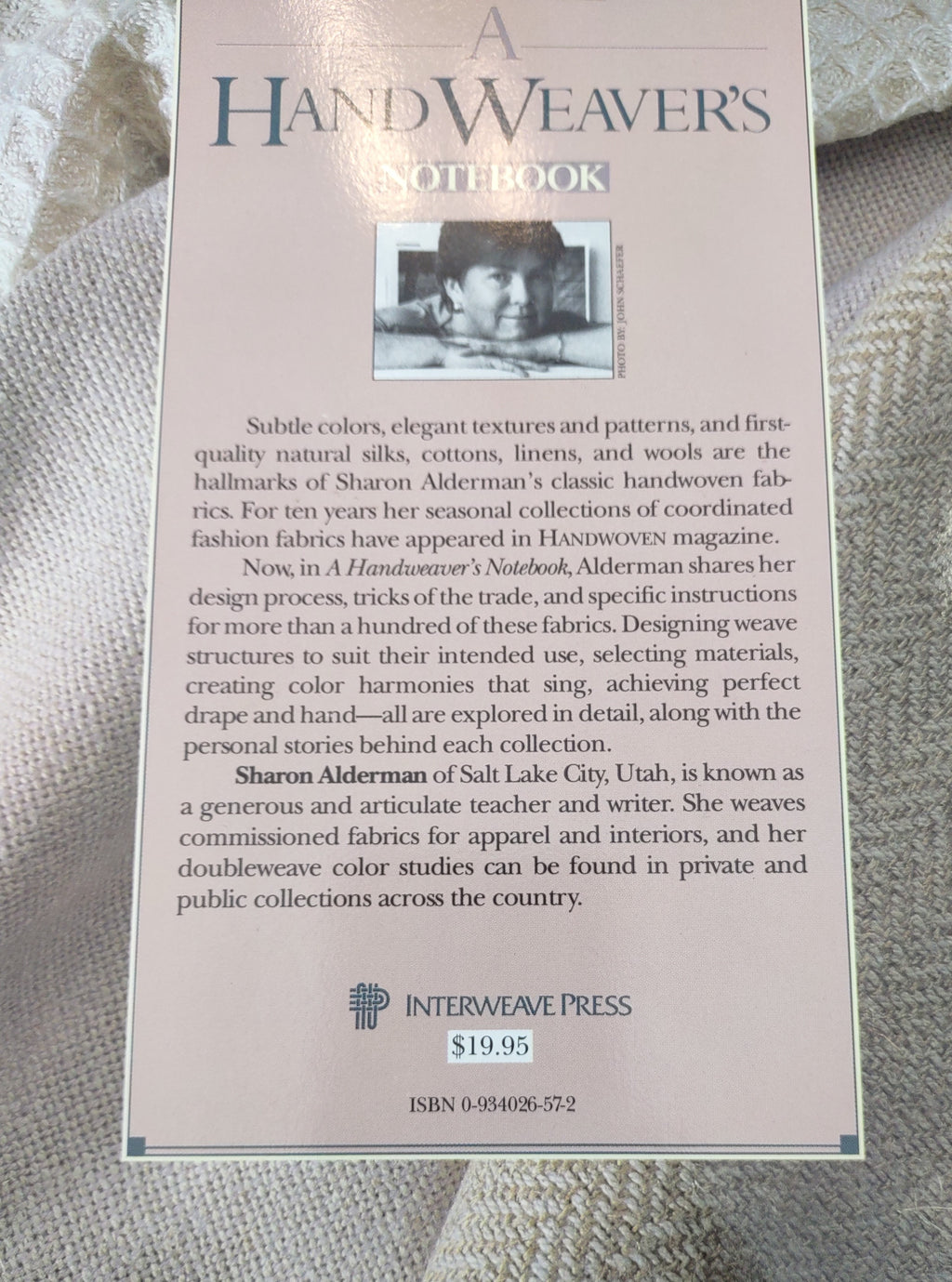 A Hand Weaver's Notebook by Sharon Alderman - Used