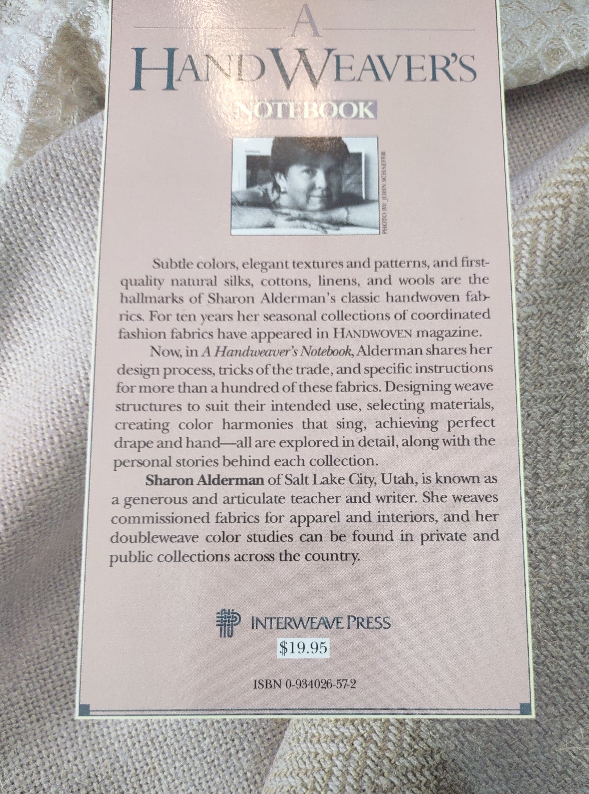 A Hand Weaver's Notebook by Sharon Alderman - Used