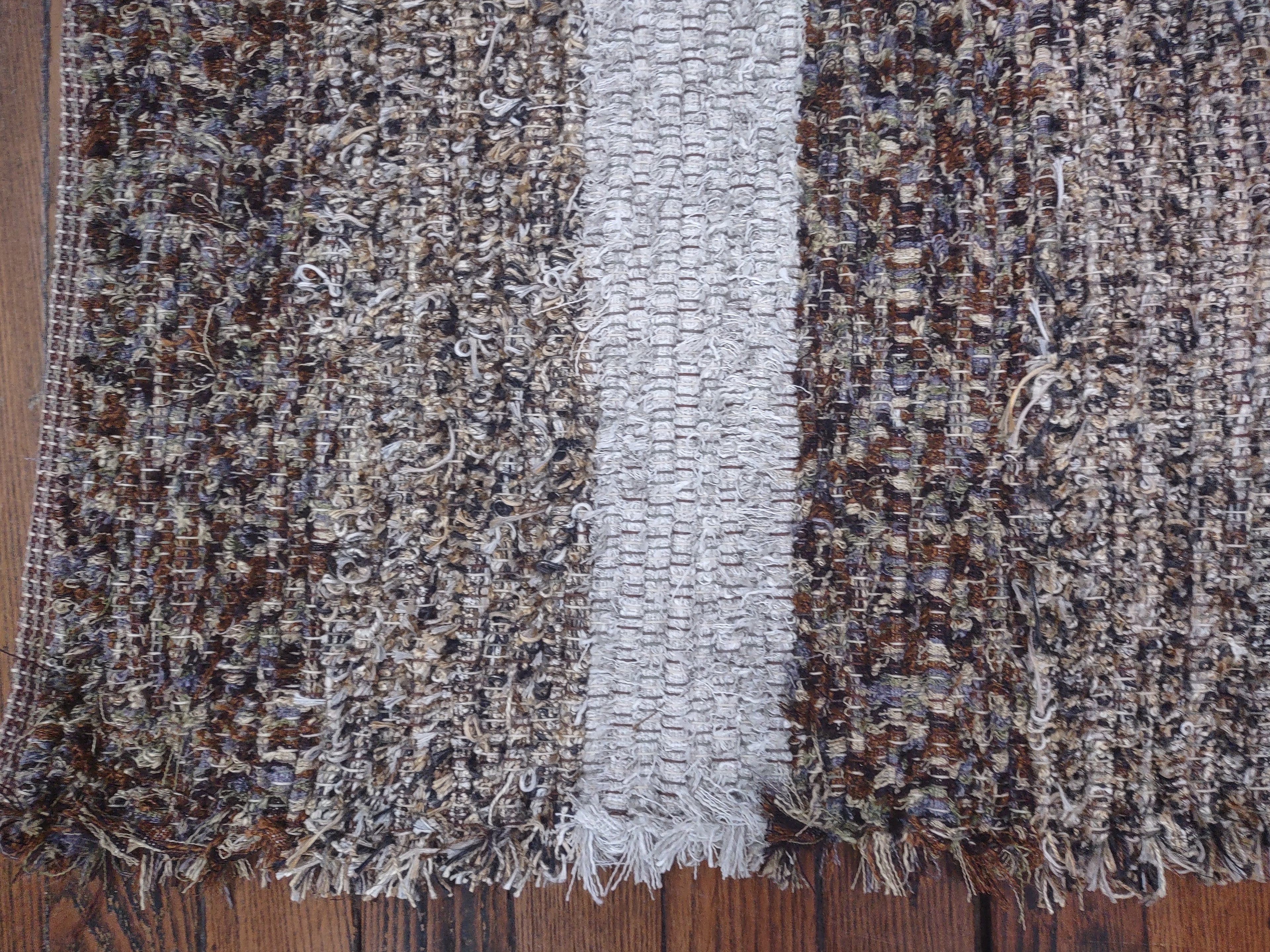 Shades of Brown with a splash of Silver 26x49 inches, #2843