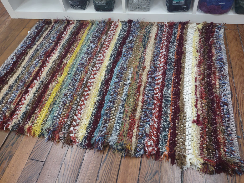 Multi-color fuzzy rug, 26x41 inches #2773