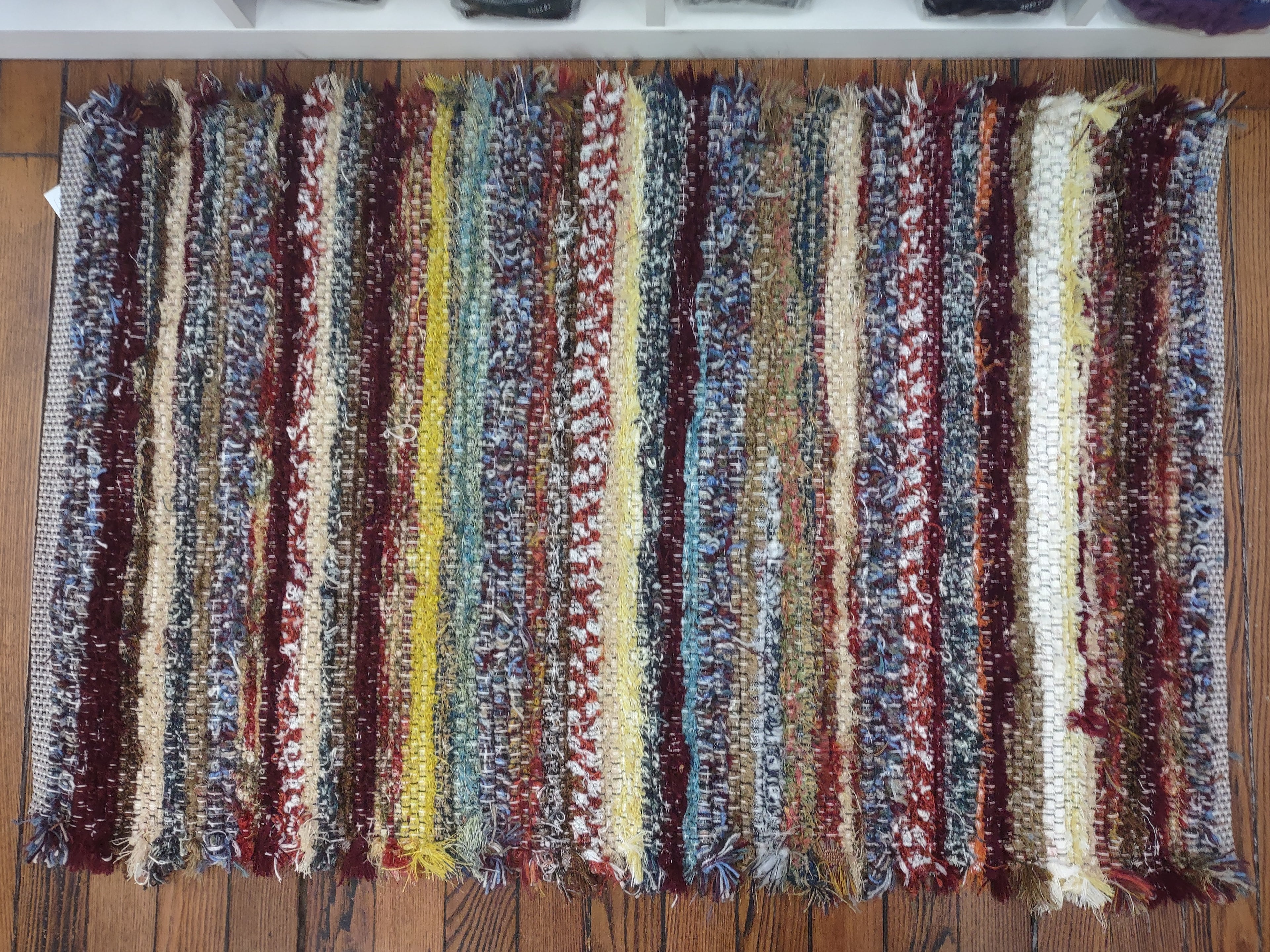 Multi-color fuzzy rug, 26x41 inches #2773