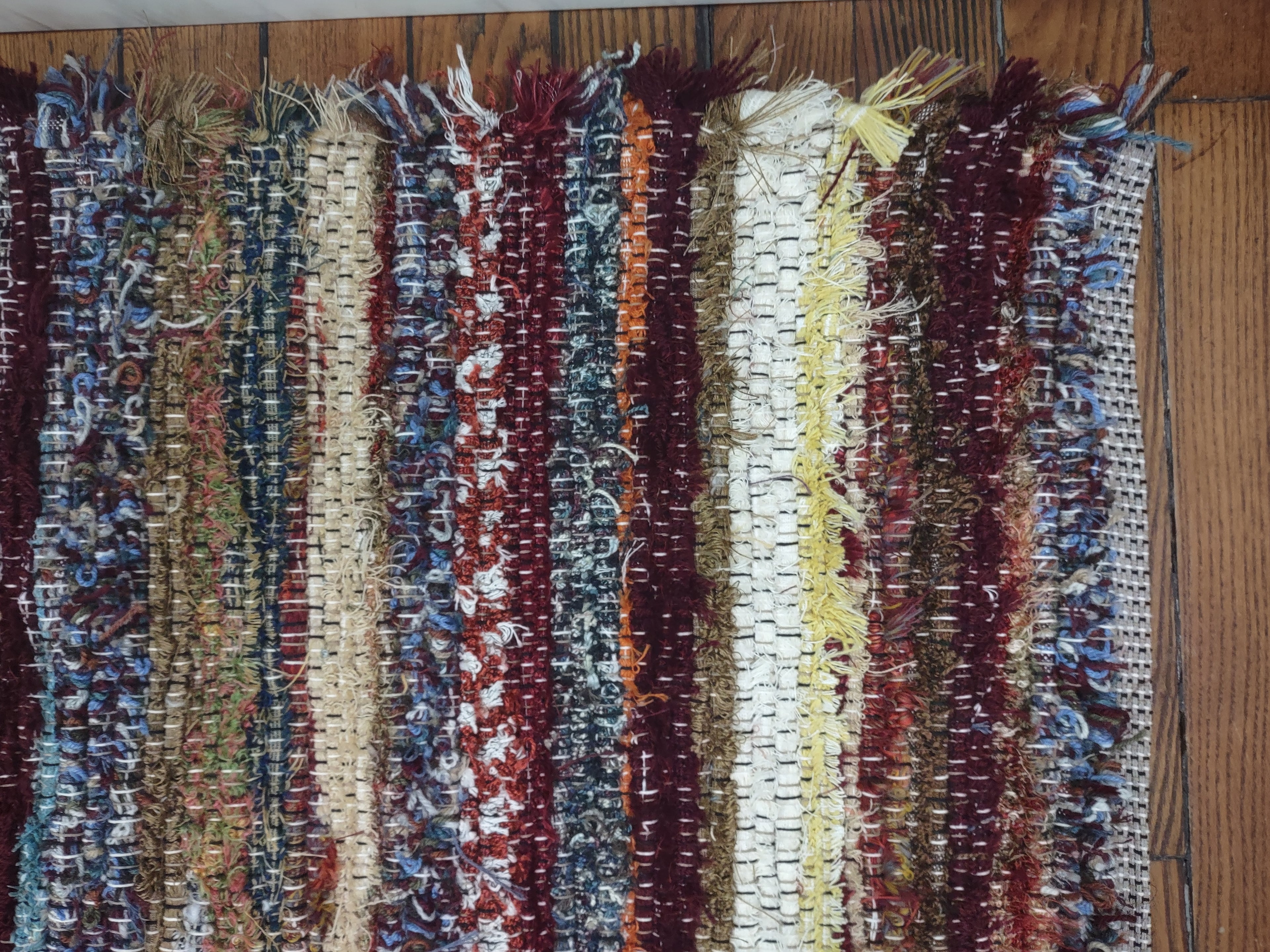 Multi-color fuzzy rug, 26x41 inches #2773