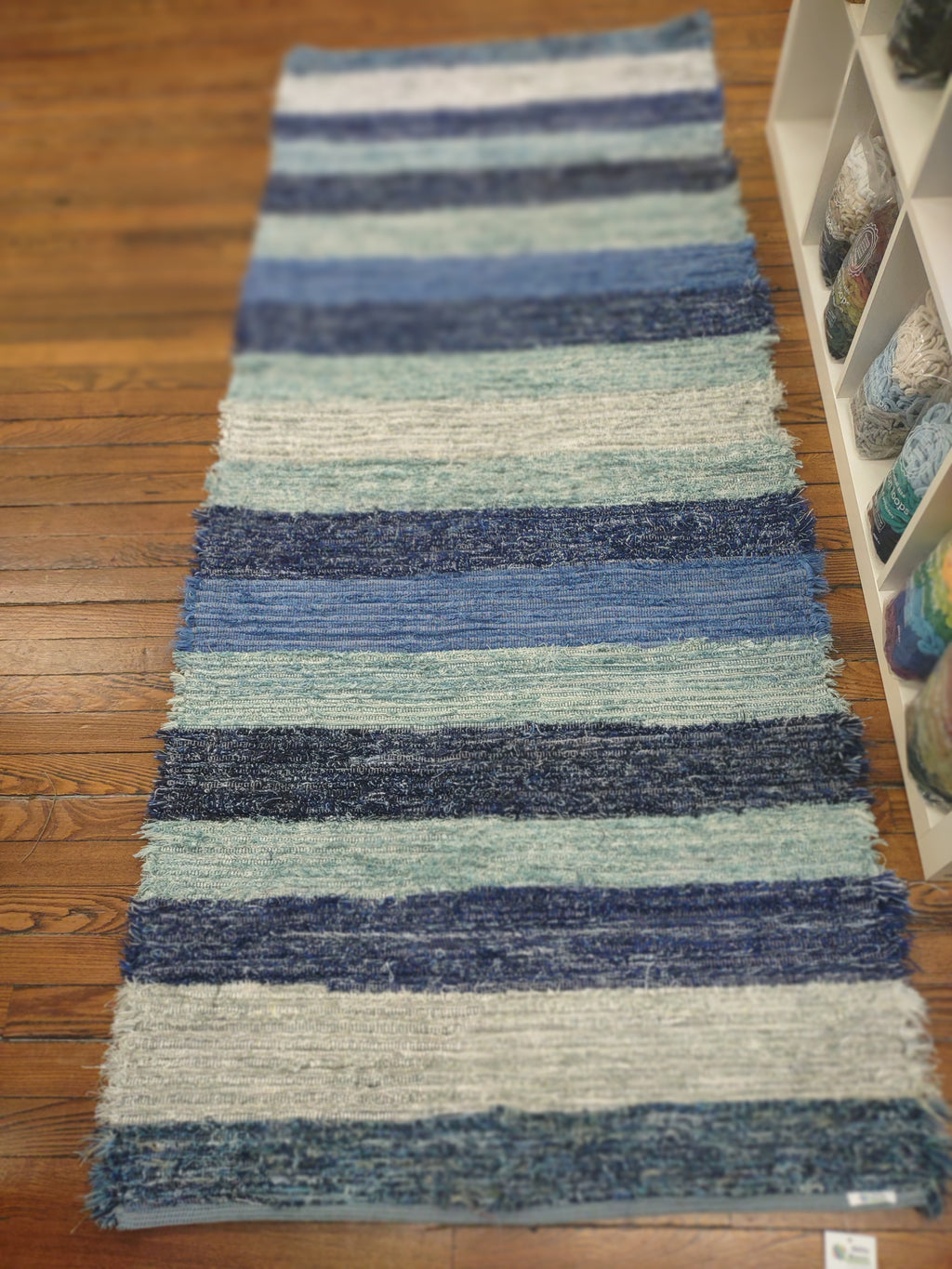 Long Beachy Blues Rug/Runner 36x88 inches (3'x7'4") #2751