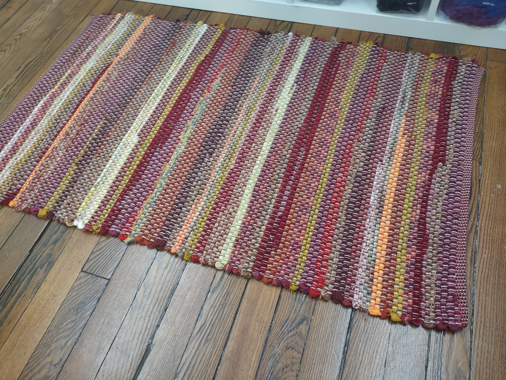 Shades of Red, Classic Rag Rug 26x44 inches #2788