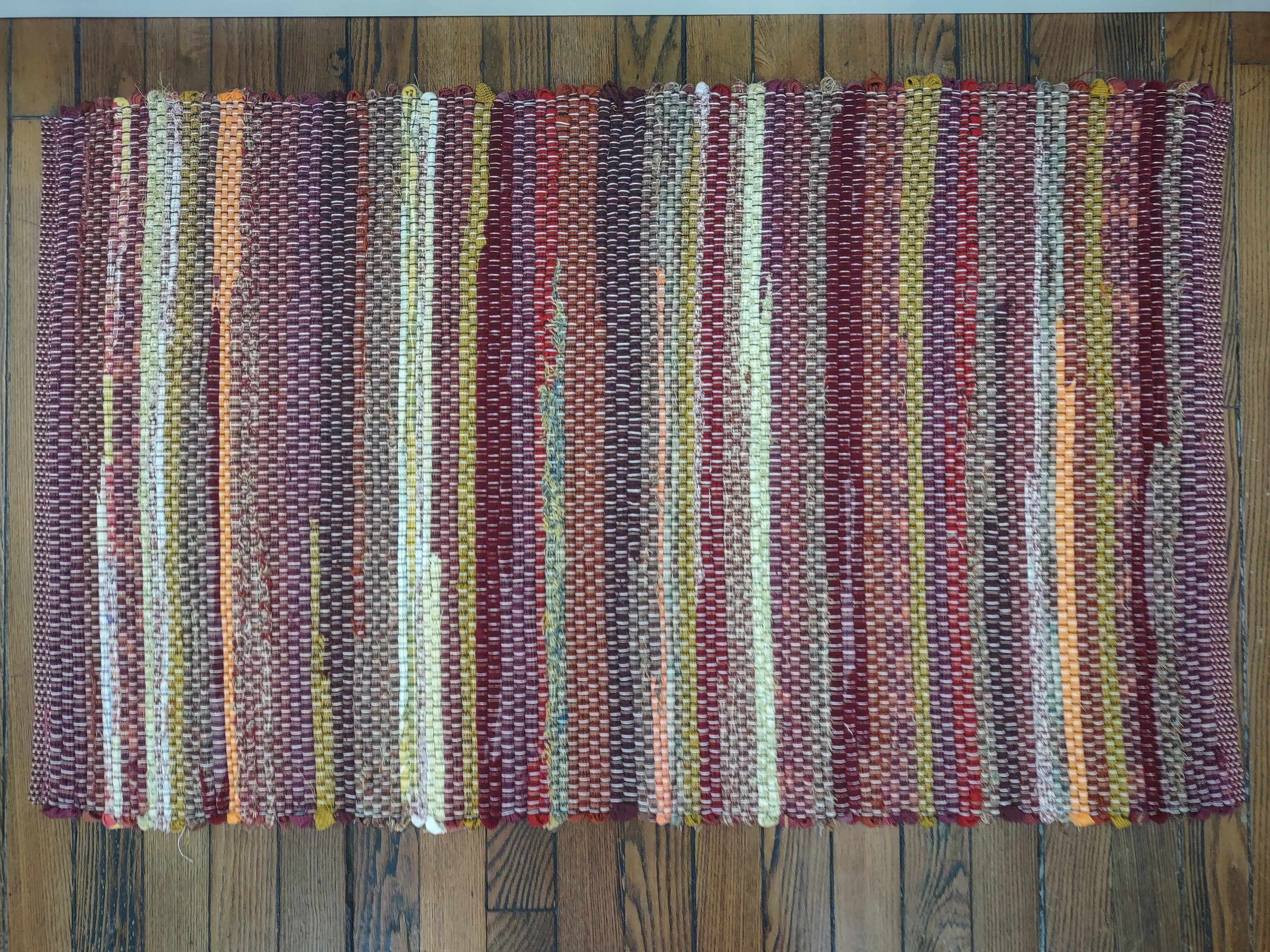 Shades of Red, Classic Rag Rug 26x44 inches #2788