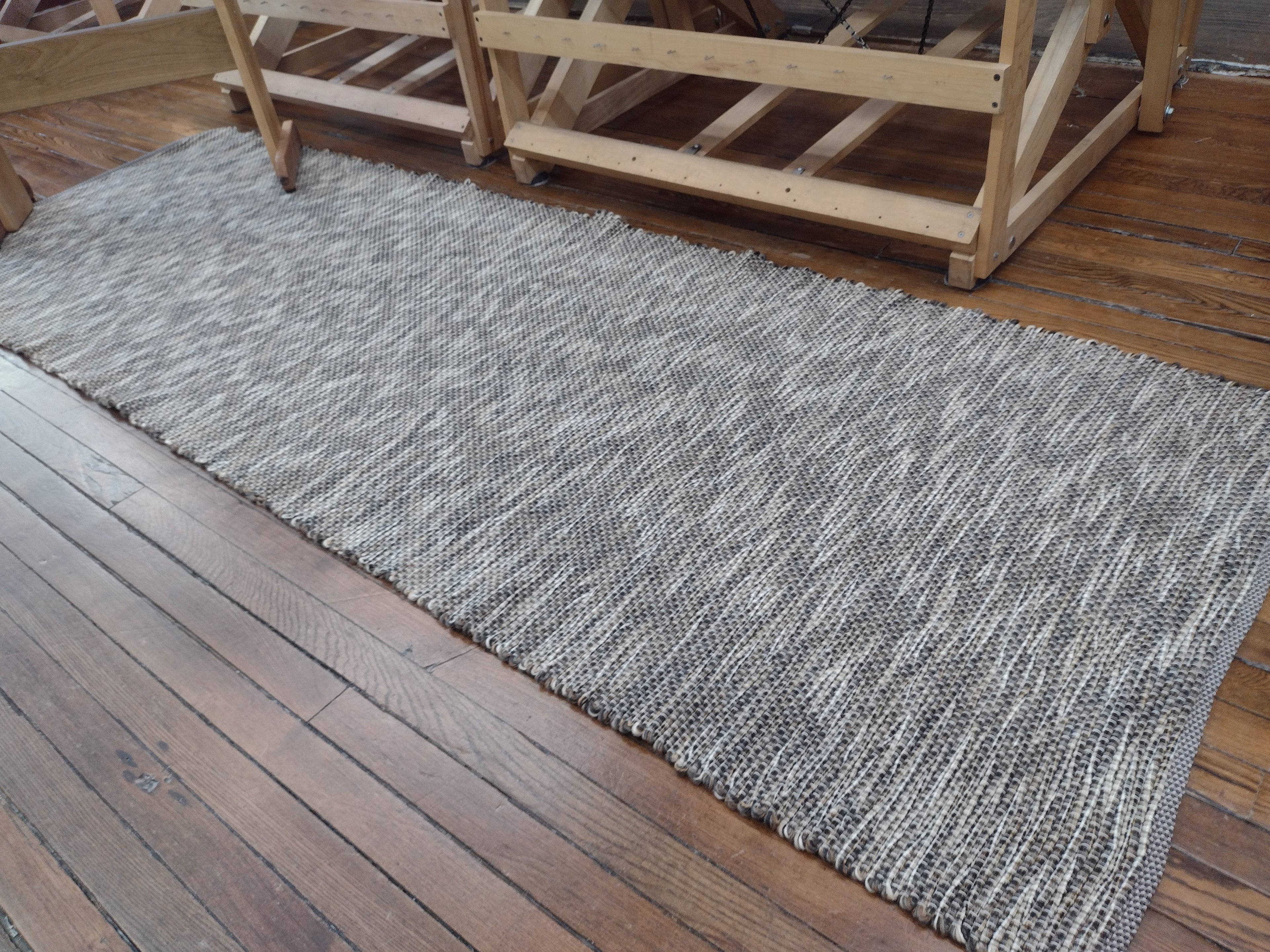 Long Brown Wool Rug/Runner 3'x9' #2851