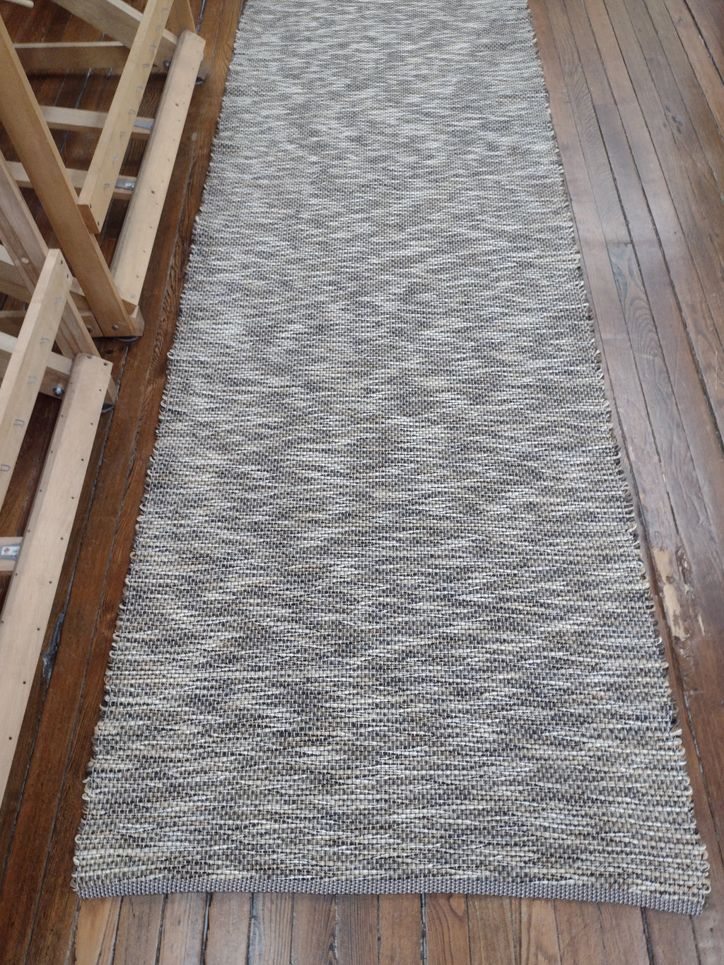 Long Brown Wool Rug/Runner 3'x9' #2851