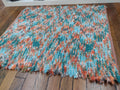 Bold Geometric Rug 26x32 inches  Handwoven #2855