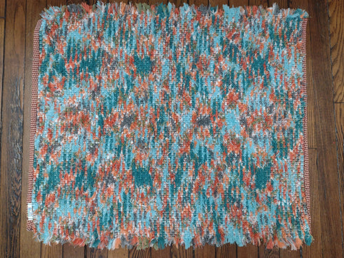 Bold Geometric Rug 26x32 inches  Handwoven #2855