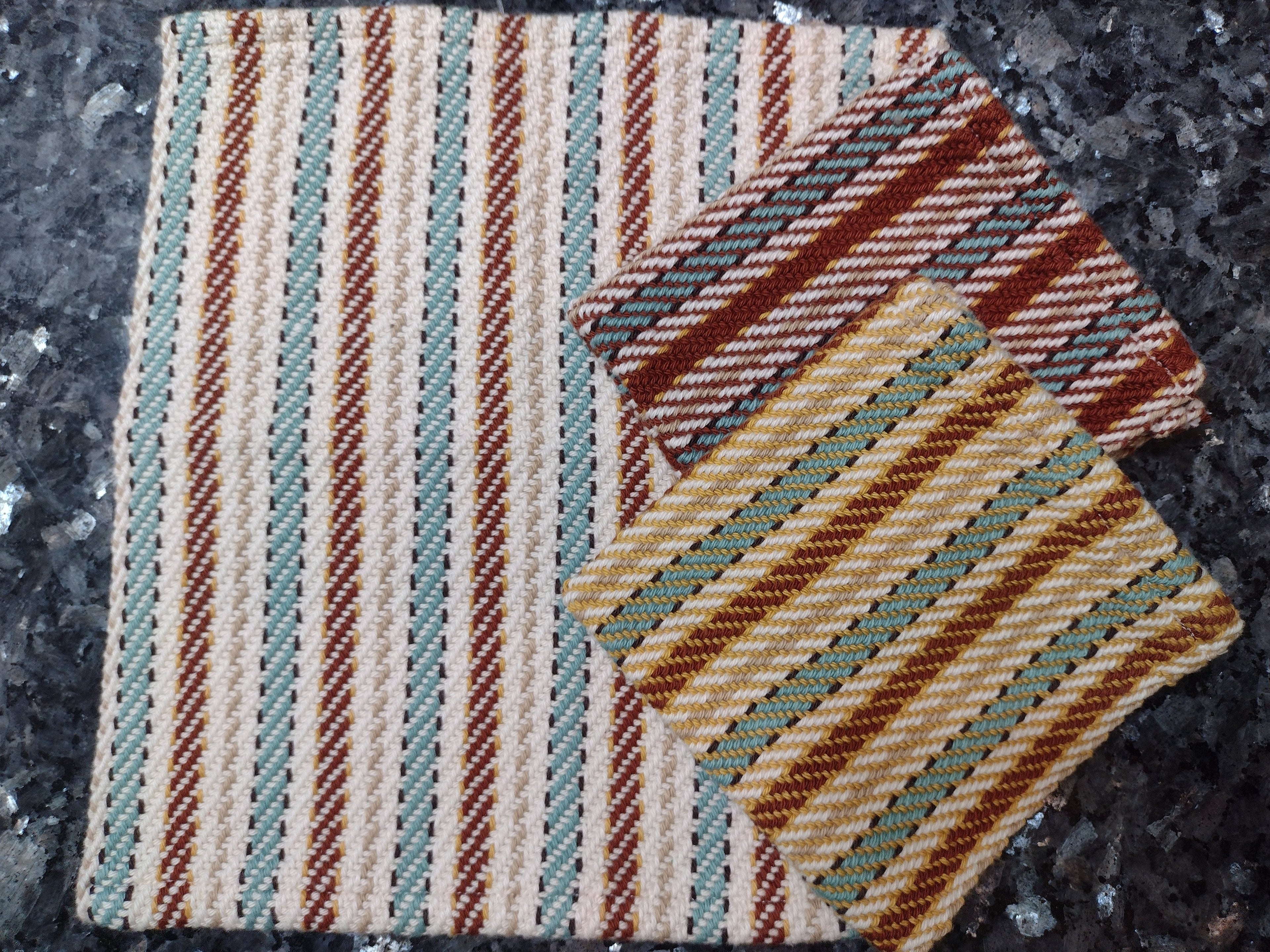 Southwestern Teal & Brown Dishcloths
