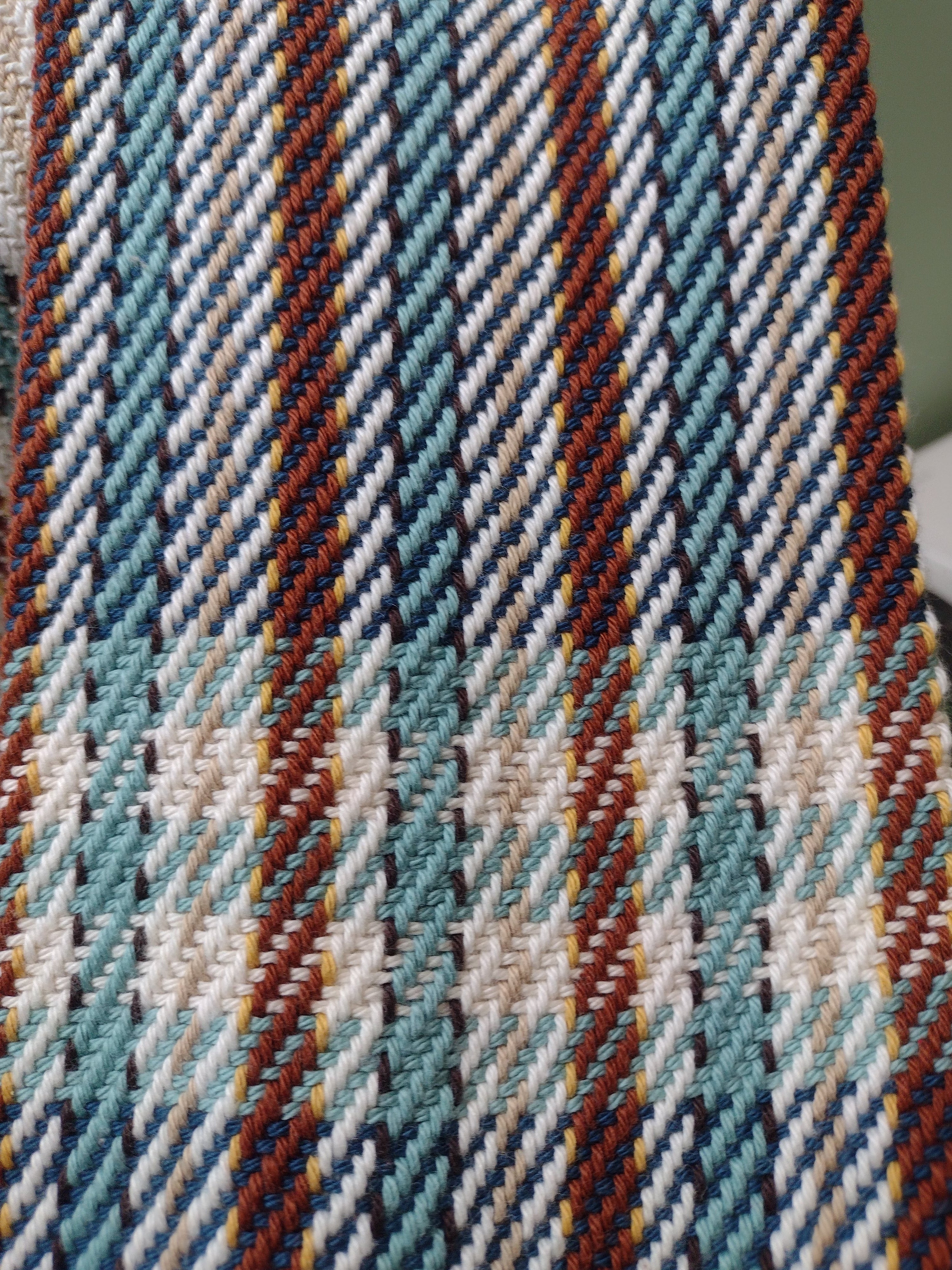 Southwestern Teal & Brown with end stripes