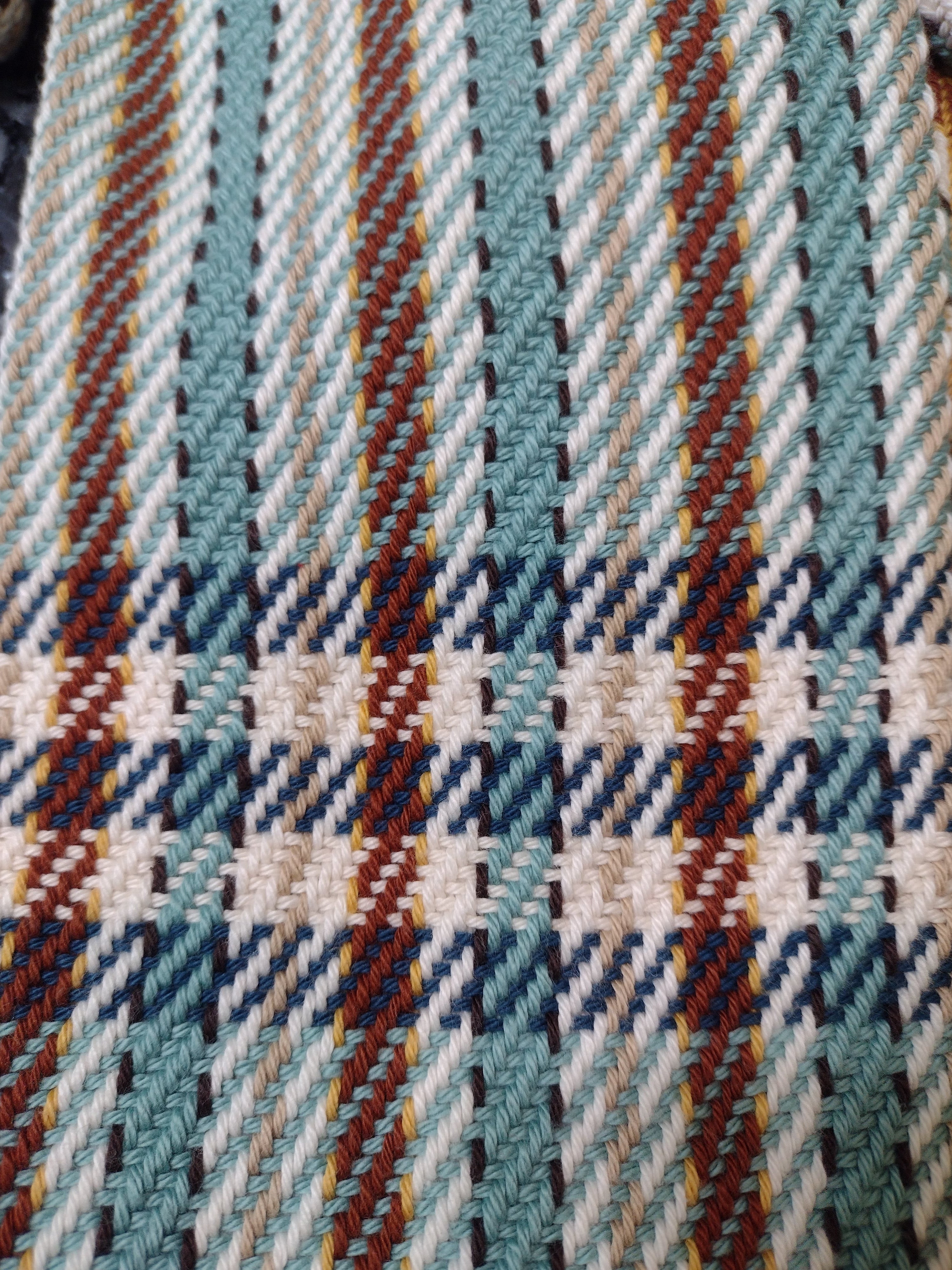Southwestern Teal & Brown with end stripes