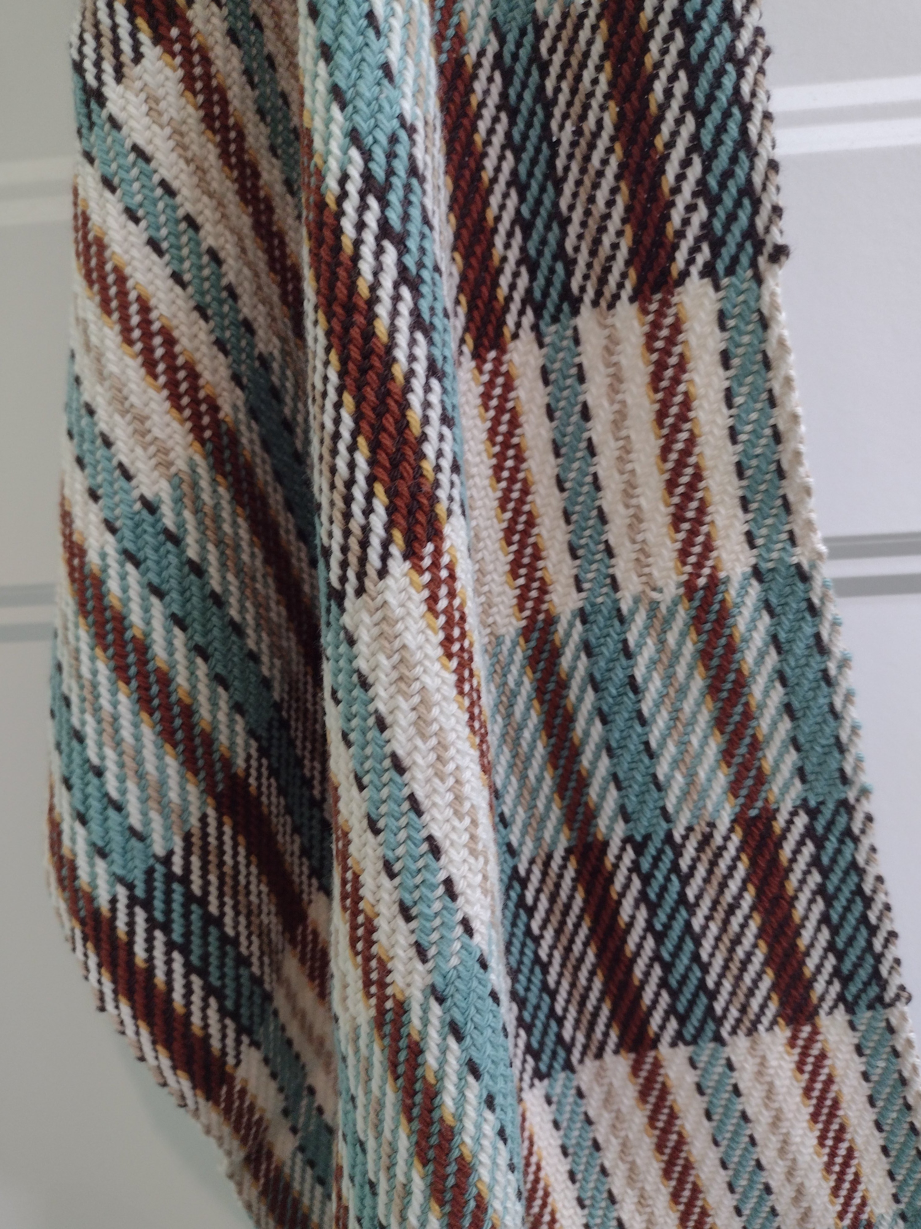 Bold Stripes in Southwestern Teal & Brown