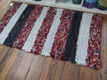 Red, Black & Gray Fuzzy Rug by Grace 26x52 inches #2815