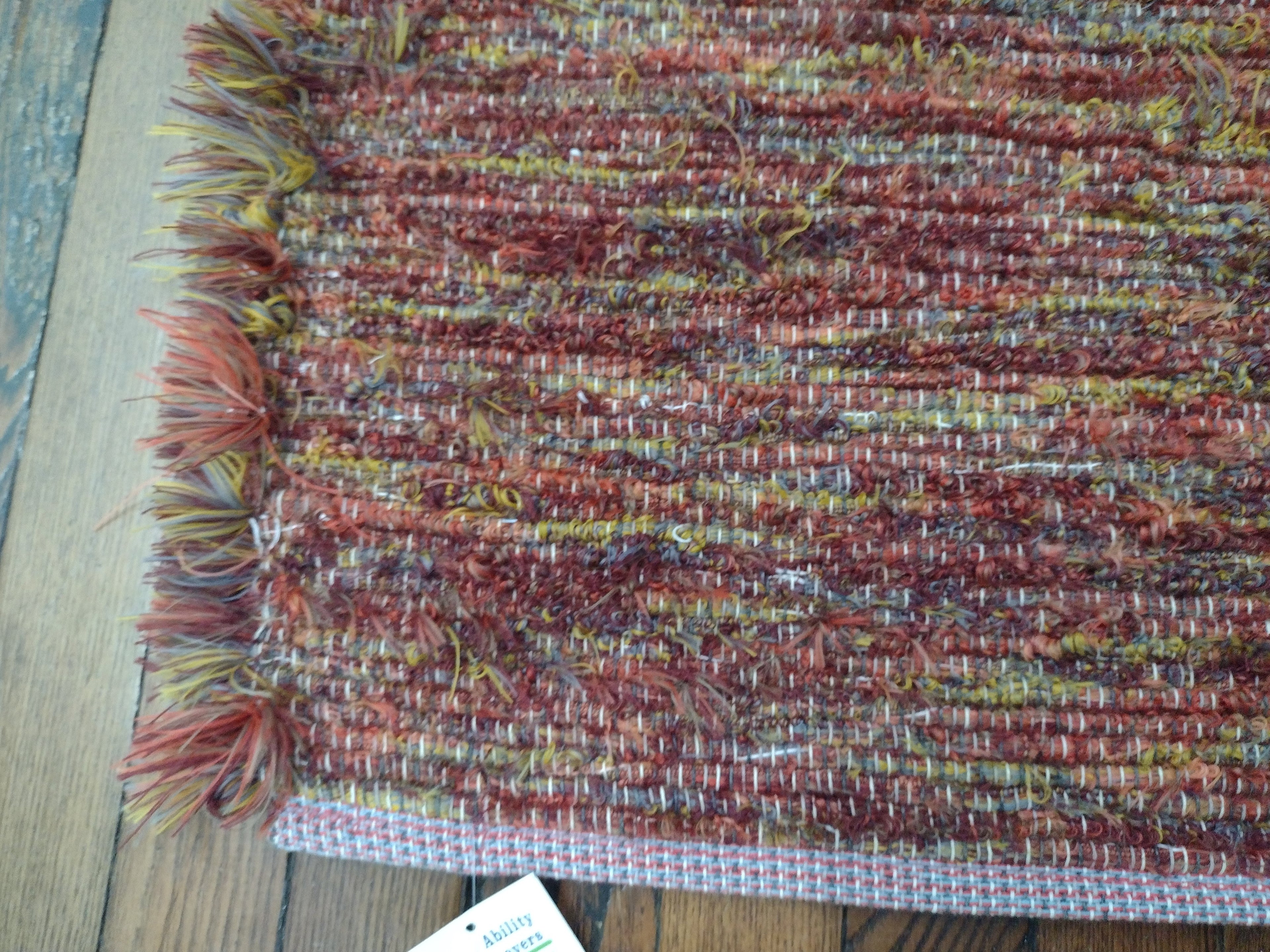 Small Rusty Red Fuzzy Rug Rug by Nicole 26x30 inches #2656