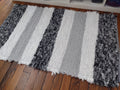 Bold Black & White Rug by Tori 26x45 inches #2882