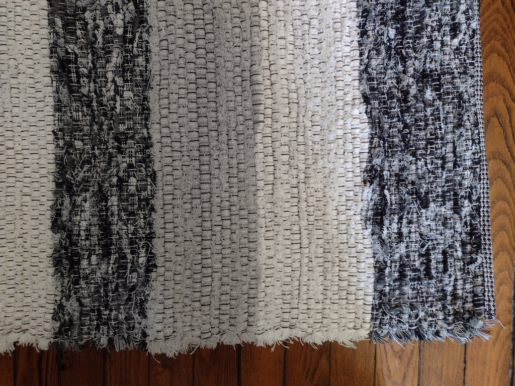 3x5ft Bold Black & White Rug by Erin 36x63 inches #2886