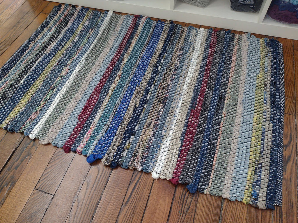 Classic Colorful Rag Rug by Clara 26x41 inches #2865