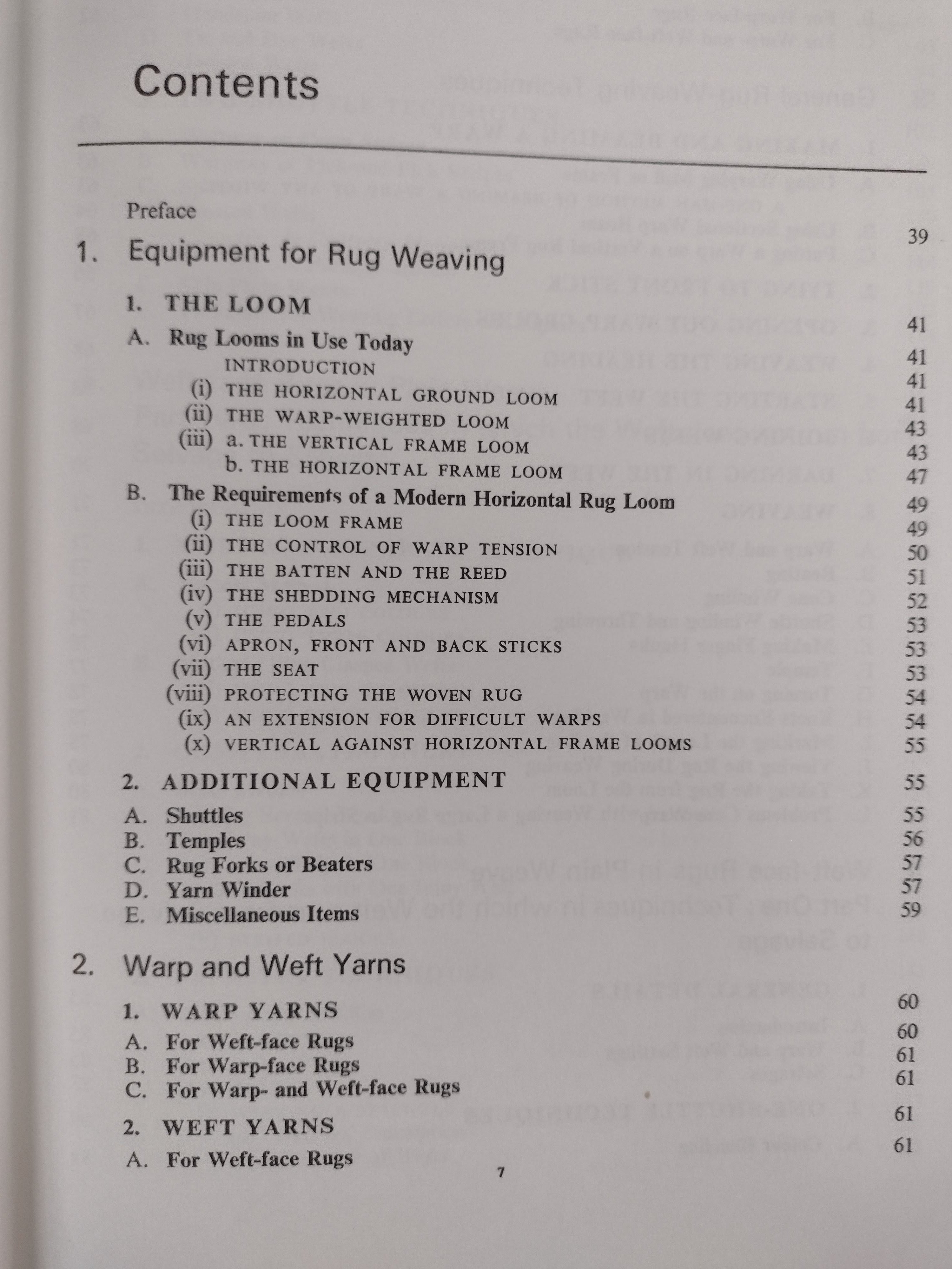 The Techniques of Rug Weaving by Peter Collingwood