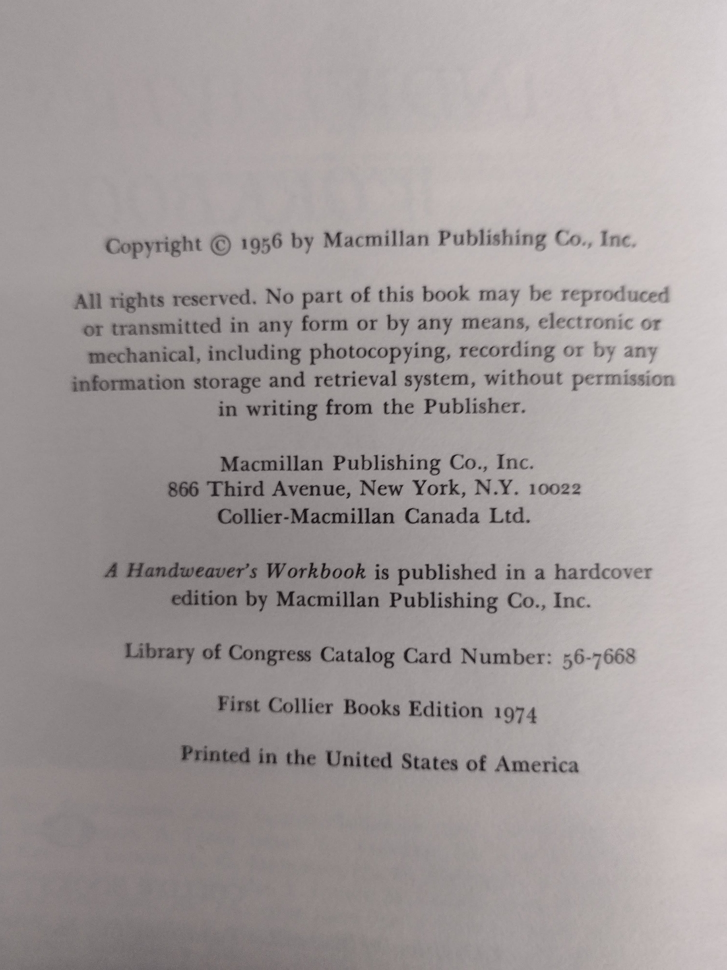 A Handwearver's Workbook, A Step by Step Guide by Heather G Thorpe