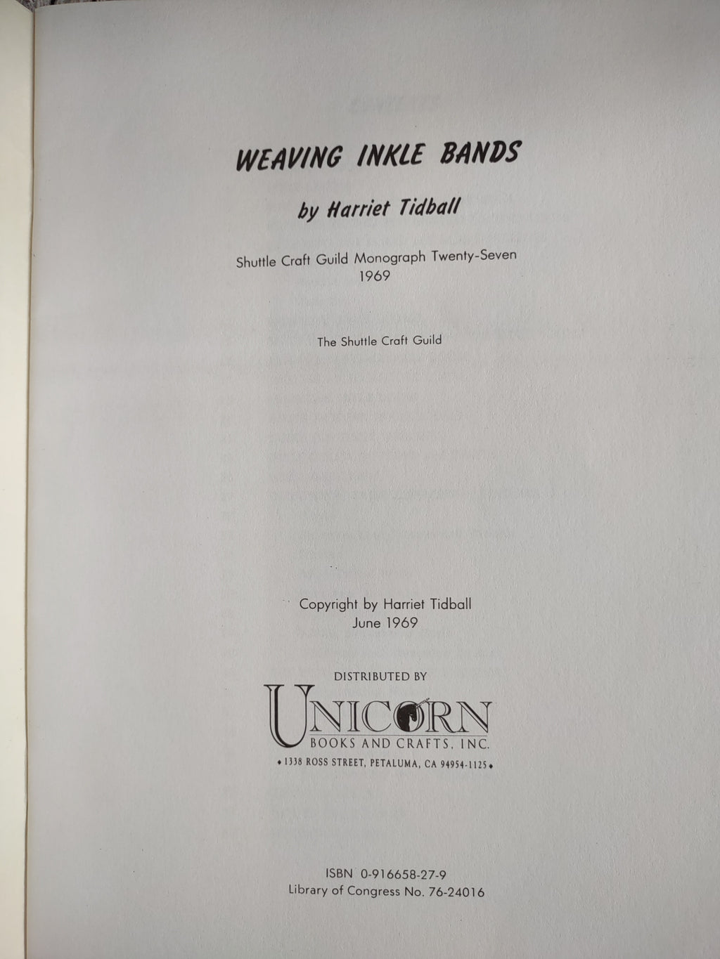 Weaving Inkle Bands by Harriet Tidball