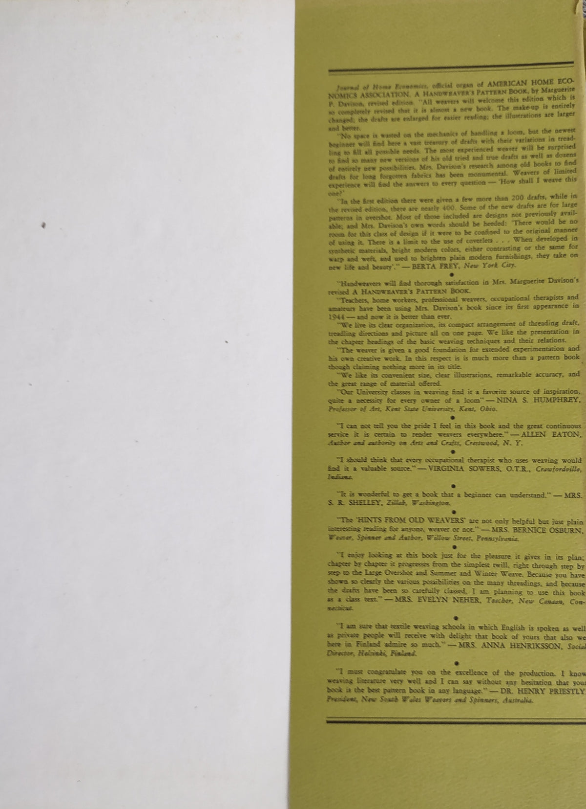 A Handweaver's Pattern Book