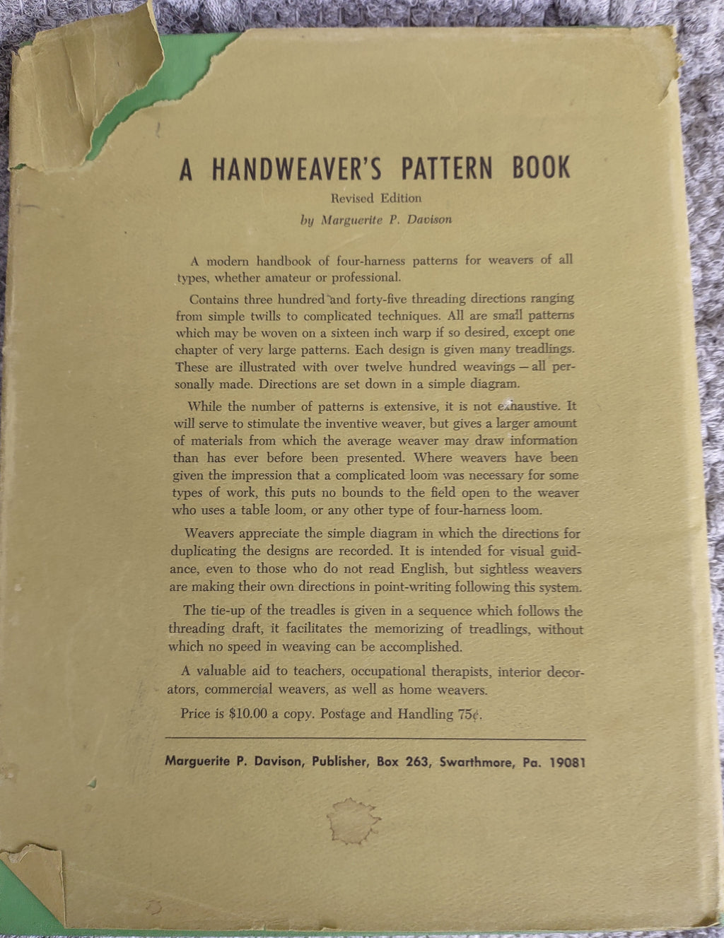 A Handweaver's Pattern Book