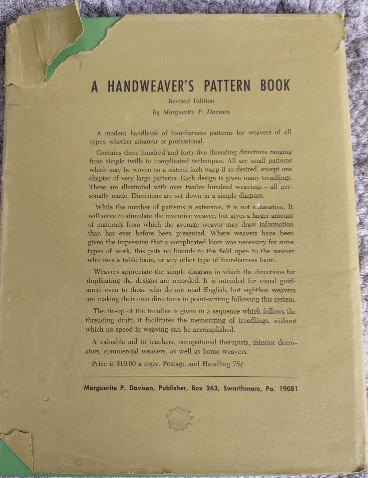 A Handweaver's Pattern Book