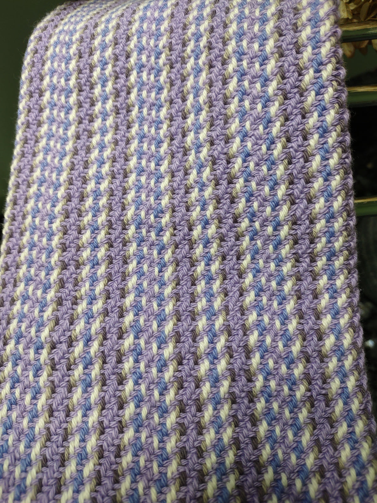 Lavender & Cream Handwoven Towel
