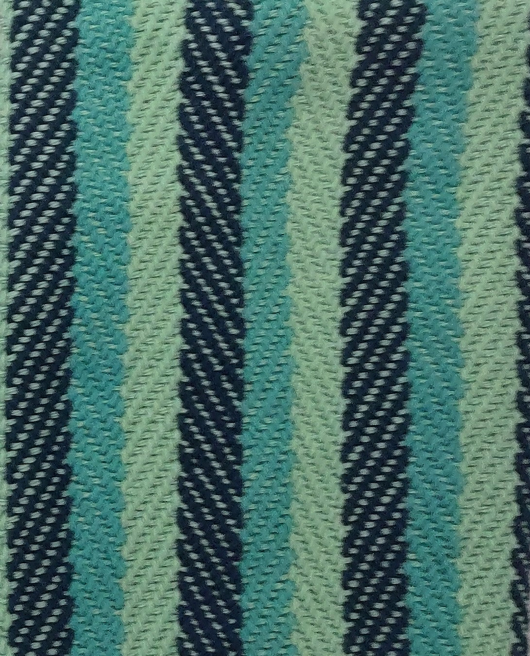 Navy, Turquoise & Pale Green Handwoven Cotton Towels