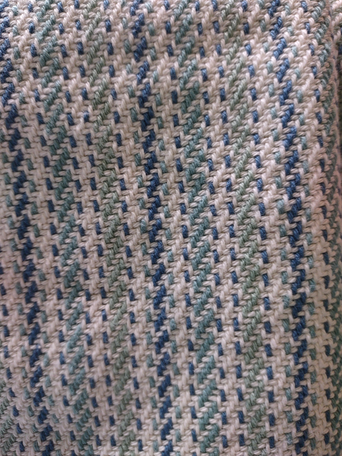 Blue, Teal & Cream Handwoven Towel
