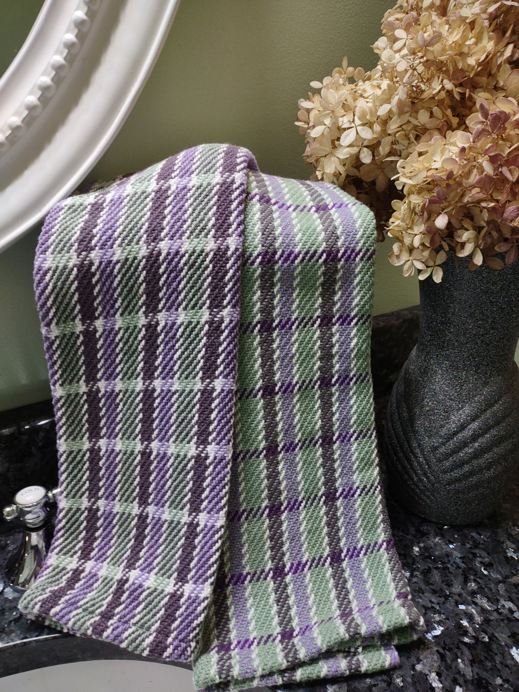 10th Anniversary Towels in Mock Plaid pattern (two color options)