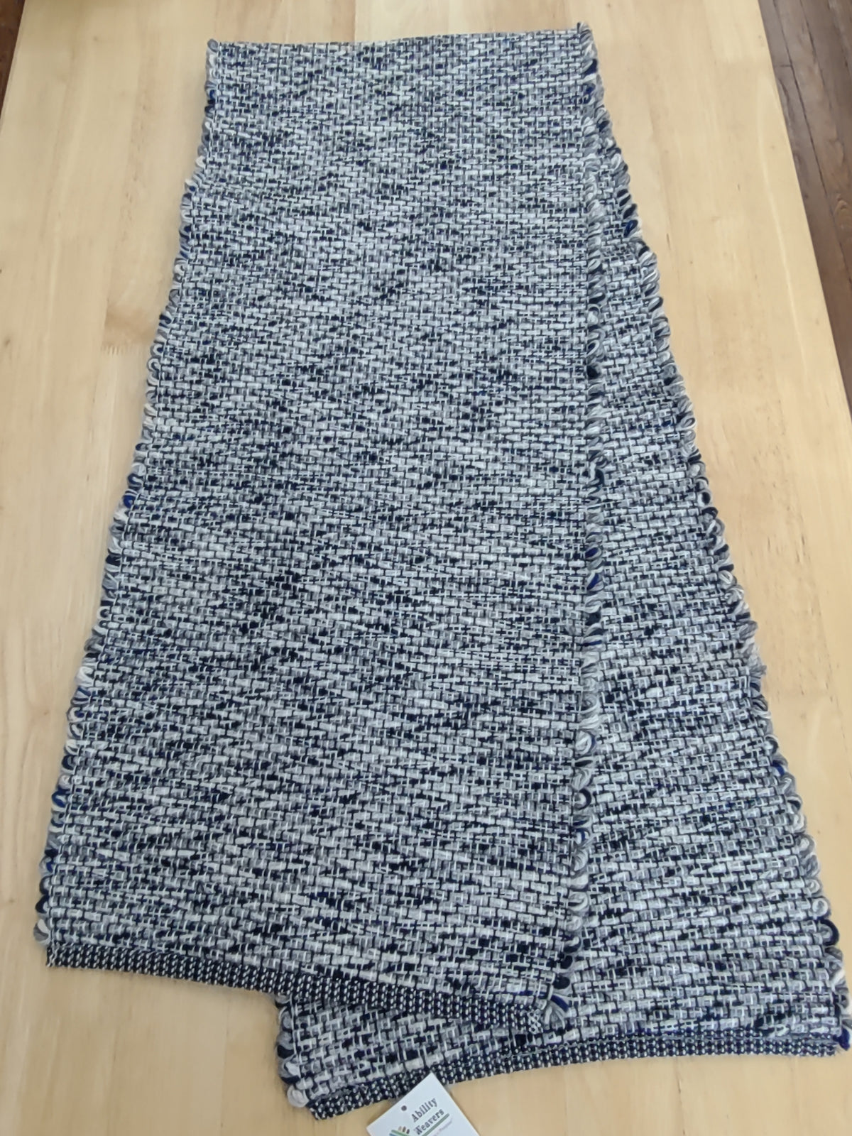 Blue Wool Table Runner 14x68 inches  #2764