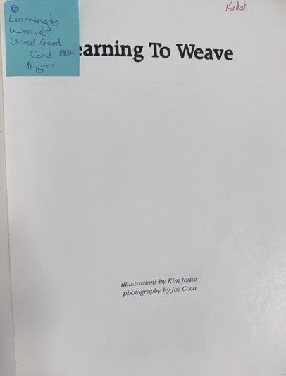 Learning to Weave by Deborah Chandler - Used Good Condition