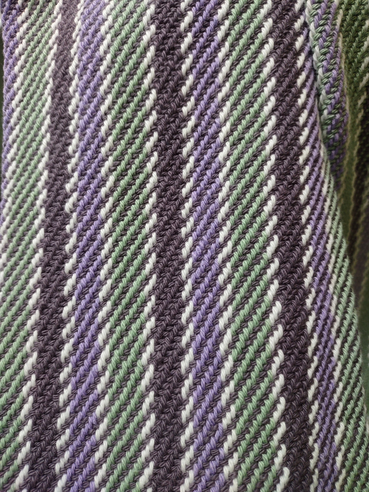 10th Anniversary Towels, Plum & Light Sage Handwoven Towels