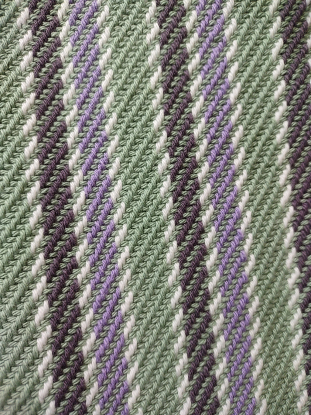 10th Anniversary Towels, Plum & Light Sage Handwoven Towels