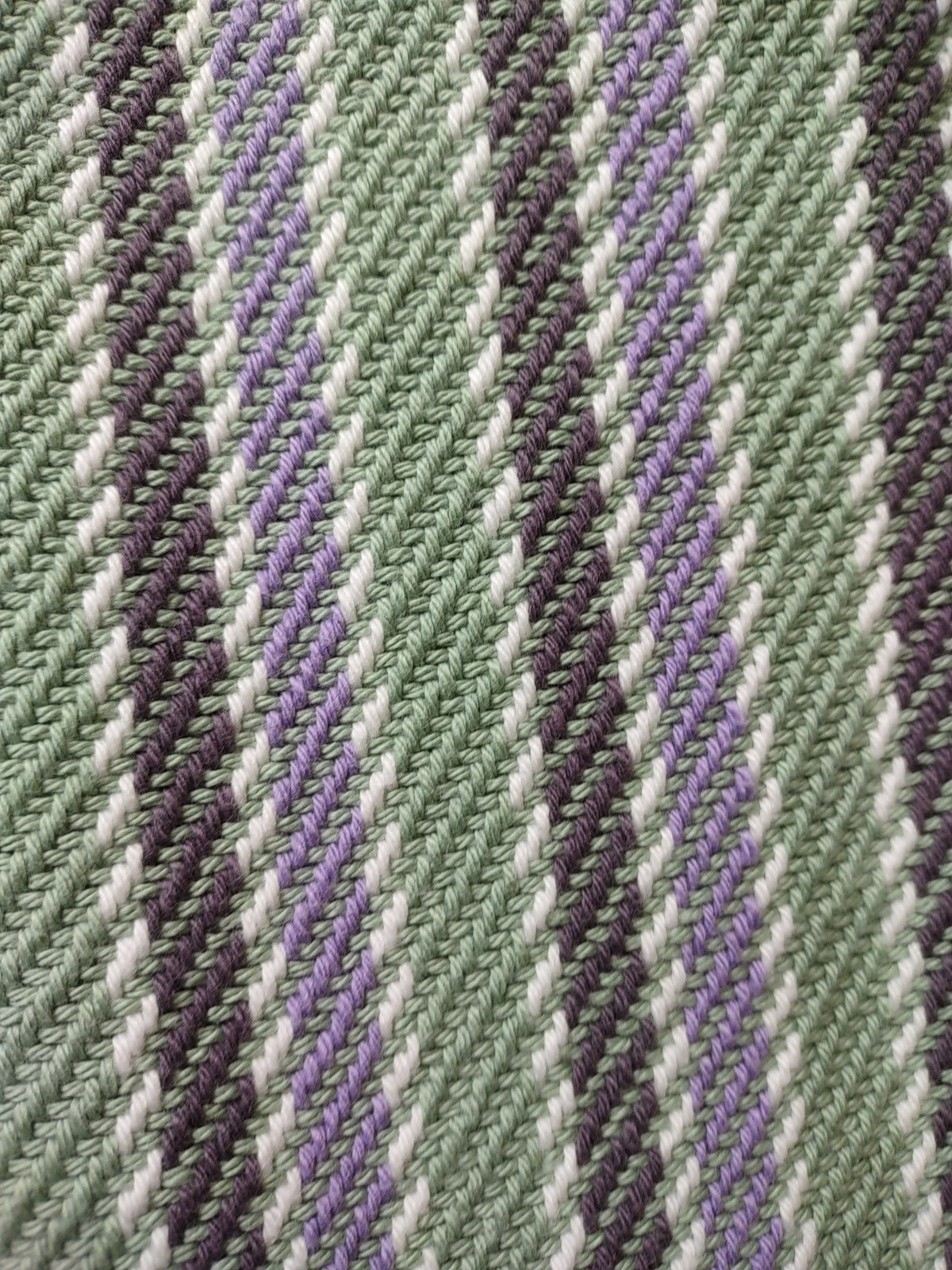 10th Anniversary Towels, Plum & Light Sage Handwoven Towels